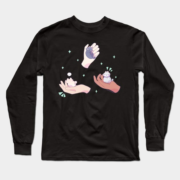 Tiny cats Long Sleeve T-Shirt by Milkkoyo